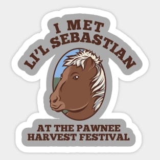 I met Li'l Sebastian Parks and Recreation Sticker